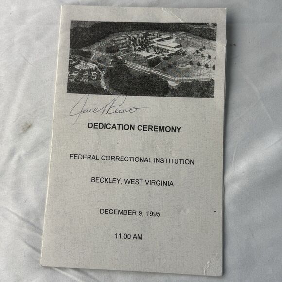 Janet Reno Attorney General Autograph Beckley Dedication  1995 Robert Byrd KNS - Picture 1 of 7